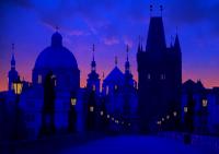 Early morning at the Charles Bridge